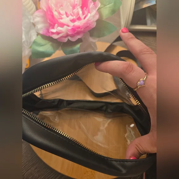 Clear Black Crossbody Bag - Picture 2 of 3